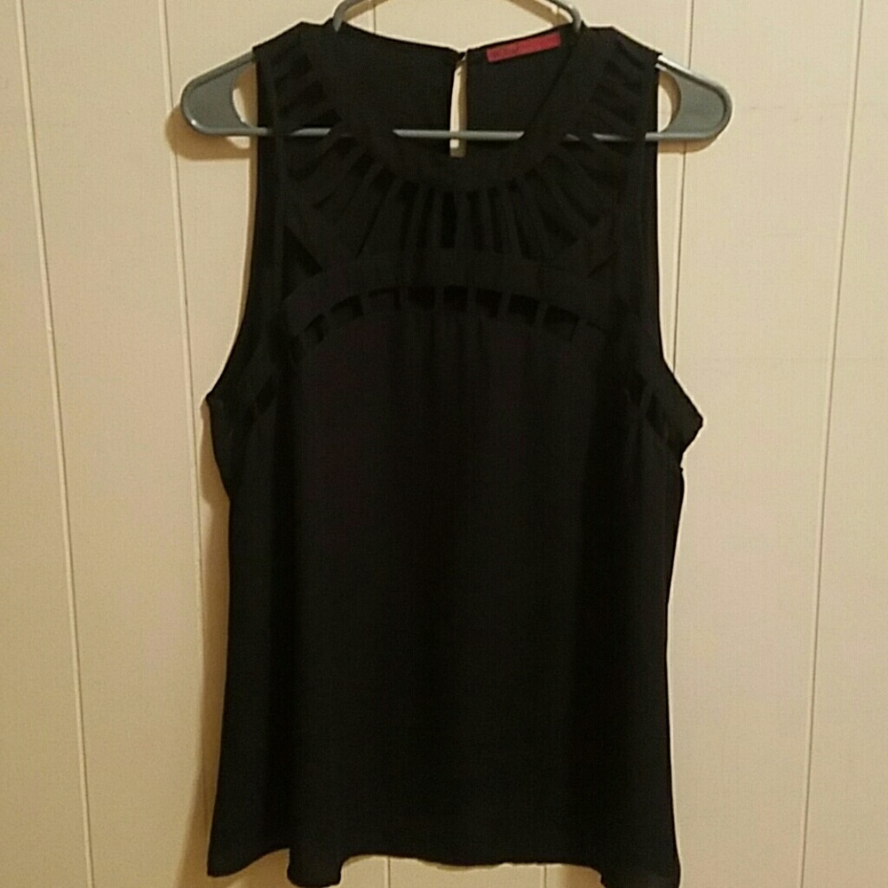 BKE Red Cut Out Blouse